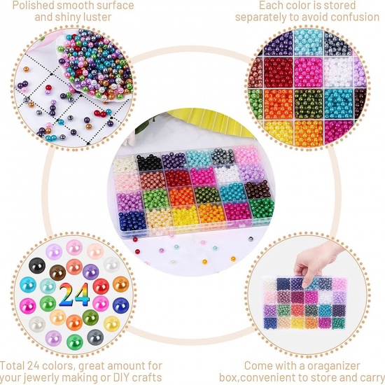 Picture of ABS Jewelry Accessories Findings Multicolor Round 1 Set