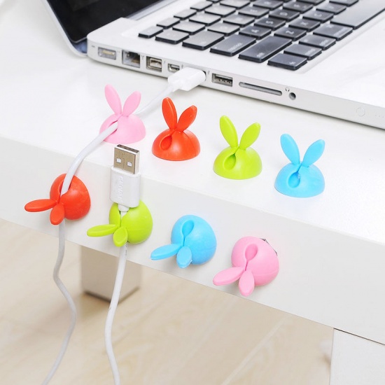 Immagine di TPR Self-adhesive Cable Management Cord Organizer Clip For Desktop