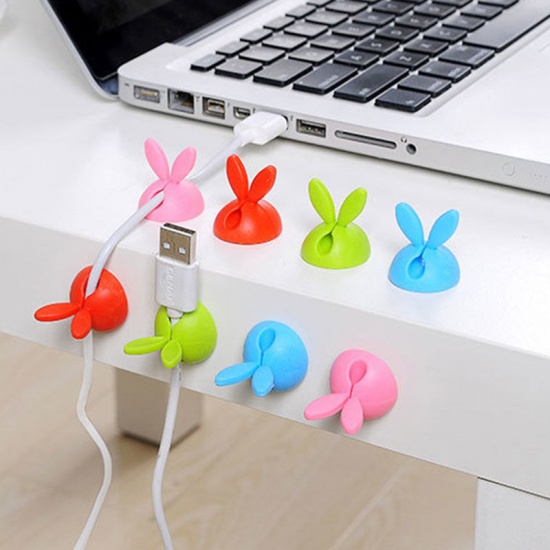 Immagine di TPR Self-adhesive Cable Management Cord Organizer Clip For Desktop