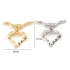 Picture of Brass Toggle Clasps Multicolor Heart Hollow 27mm x 26mm, 1 Piece