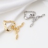 Picture of Brass Toggle Clasps Multicolor Heart Hollow 27mm x 26mm, 1 Piece