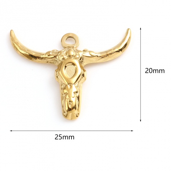 Picture of Stainless Steel Charms Multicolor Taren 25mm x 20mm, 1 Piece