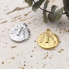 ステンレス鋼 昆虫 チャーム 円形 多色 蜂 18mm x 15mm、 1 個 の画像