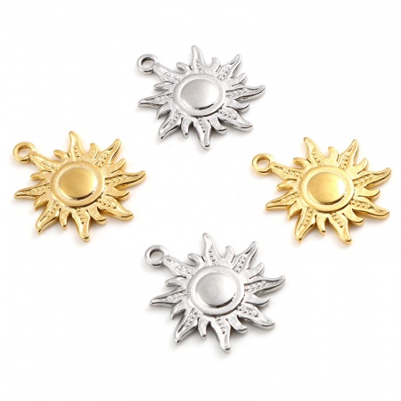 Acciaio Inossidabile Galassia Charms Sole Multicolore 21mm x 18mm, 1 Pz