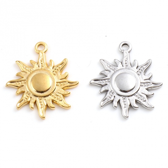 Image de Breloques en Acier Inoxydable Galaxie Soleil Multicolore 21mm x 18mm , 1 Pièce