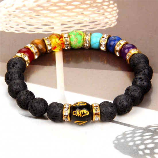 Picture of Stone Yoga Healing Dainty Bracelets Delicate Bracelets Beaded Bracelet Multicolor 19cm(7 4/8") long, 1 Piece