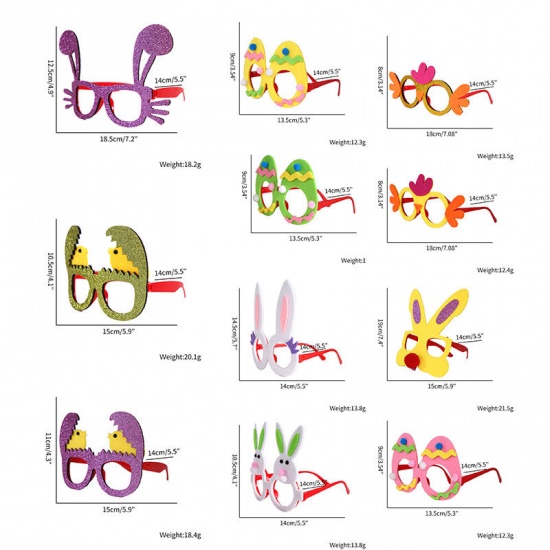 Immagine di Nonwoven & Plastic Easter Children's Glasses Party Decorations Props