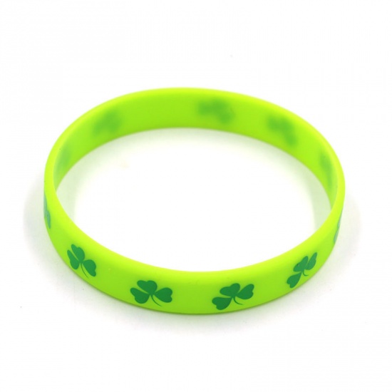 Image de Cadeau de bracelet en silicone trèfle de produits de la Saint-Patrick