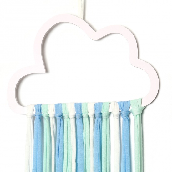 Picture of Wood & Fabric Weather Collection Hanging Decoration Multicolor Cloud 1 Piece