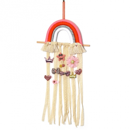 Picture of Wood & Polyester Hanging Decoration Multicolor Rainbow 65cm, 1 Piece