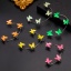 Imagen de Cobre Ear Cuff Clip On Stud Wrap Pendientes Multicolor Mariposa Brillan en la oscuridad 5.5cm x 4cm, 1 Unidad
