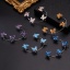 Image de Clip de Manchette d'Oreille sur les Boucles d'Oreilles Enveloppantes pour l'Oreille Droite en Cuivre Multicolore Papillon Paillettes 5.5cm x 4cm, 1 Pièce
