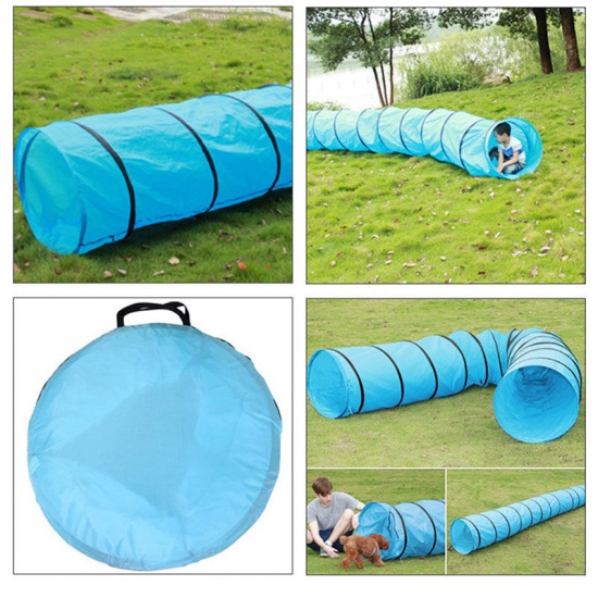 Immagine di Oxford Fabric Dogs And Cats Tunnel Interactive Pet Toy Collapsible Durable Portable Tear-Resistant Keep Your Pets Stimulated Active And Happy