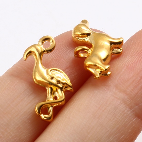 Picture of Zinc Based Alloy Charms Animal Gold Plated 10 PCs