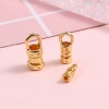 Изображение Латунь Зажим-концевик для Ожерелья 18K настоящее золото с покрытием Цилиндр 2 ШТ