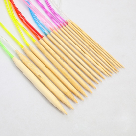Picture of Bamboo & Plastic Circular Circular Knitting Needles At Random Color 1 Set