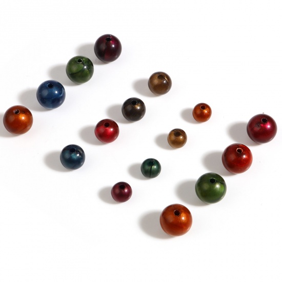 Picture of Acrylic Beads Round At Random Color Pearlized 500 PCs