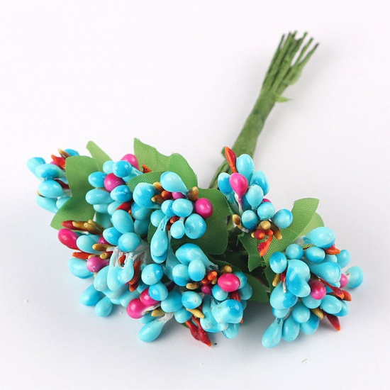 Immagine di Blue Flower Stamen Fruit DIY Simulation Flower Decoration Handmade Material