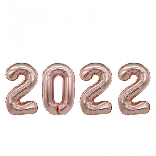 Bild von 40cm Nummer " 2022 " Aluminium Folienballon Neujahr Party Dekorationen
