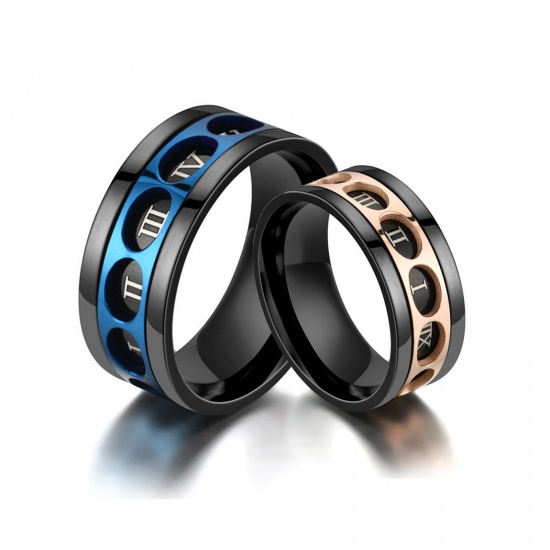 Picture of Stainless Steel Unadjustable Anti Anxiety Rings Multicolor Rotatable 1 Piece