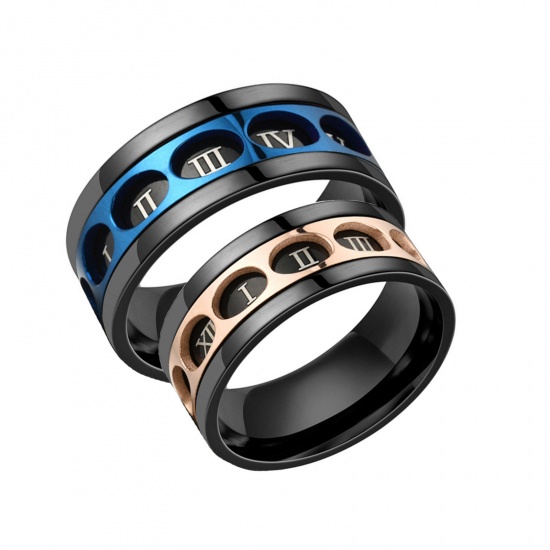 Picture of Stainless Steel Unadjustable Anti Anxiety Rings Multicolor Rotatable 1 Piece