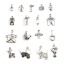 Picture of Charms Antique Silver Color Multicolor 20 PCs