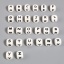 Image de Perles en Silicone Carré Blanc 12mm x 12mm, Taille de Trou: 2.8mm, 10 Pcs