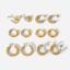 Immagine di Ecologico Semplice & Casual Elegante 18K Oro riempito 304 Acciaio Inossidabile Geometrica Orecchini a Perno Per Donne 1 Paio