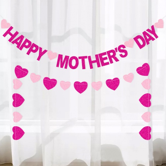 Picture of Paper Mother's Day Banner Cake Picks Toppers Baking DIY Party Decorations