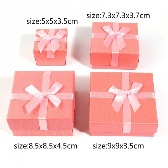 Picture of Paper Jewelry Gift Boxes Square Multicolor , 2 PCs