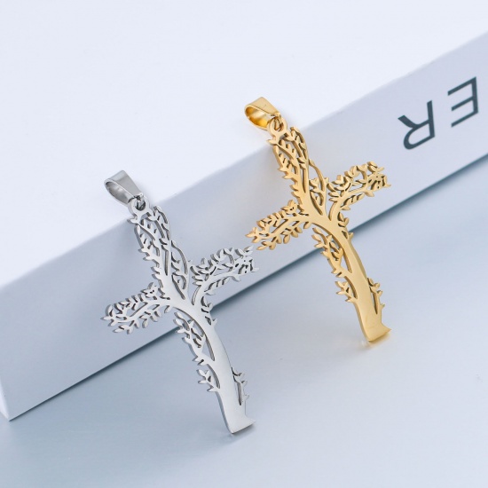 Picture of Stainless Steel Religious Charms Cross Multicolor 1 Piece