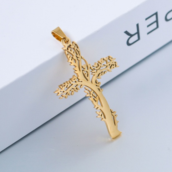 Picture of Stainless Steel Religious Charms Cross Multicolor 1 Piece