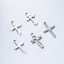 Image de Breloques en Acier Inoxydable Religieux Croix Argent Mat 1 Pièce