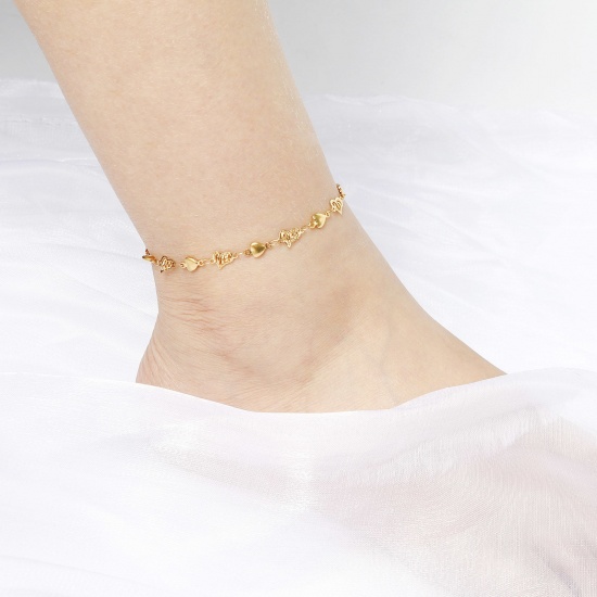 Picture of 304 Stainless Steel Anklet Gold Plated