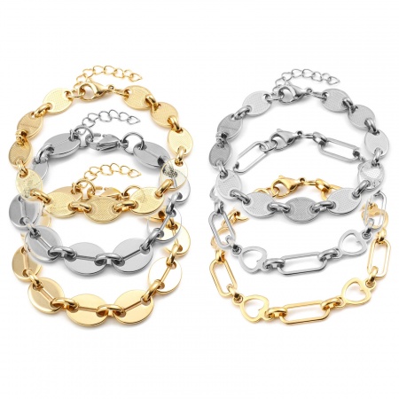 Bracelets pour Femme en 304 Acier Inoxydable Multicolore 1 Pièce