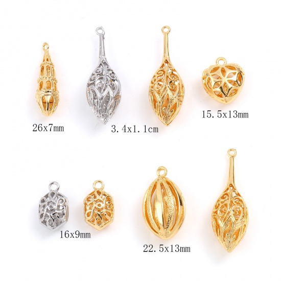 Picture of Brass Charms Real Gold Plated Filigree                                                                                                                                                                                                                        