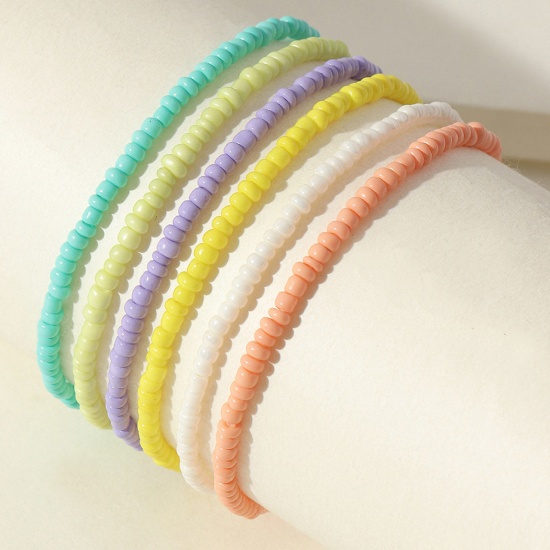 Immagine di Branelli del Seme Stile Bohemien Cavigliere Multicolore Cuore Elastico 1 Serie