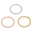 Immagine di Acciaio Inossidabile Elegante Catena a Maglia Cubana Braccialetti Multicolore 1 Pz