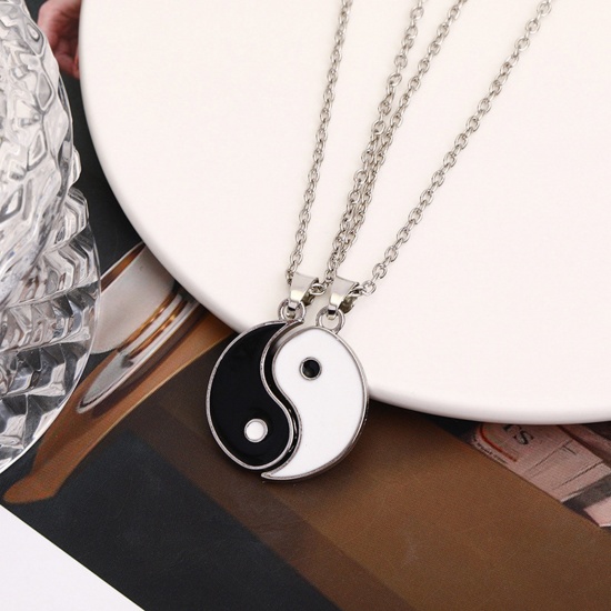 Bild von Religiös Halskette Bunt Yin Yang Symbol Emaille 1 Stück