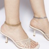 Picture of Stainless Steel Link Chain Anklet Silver Tone