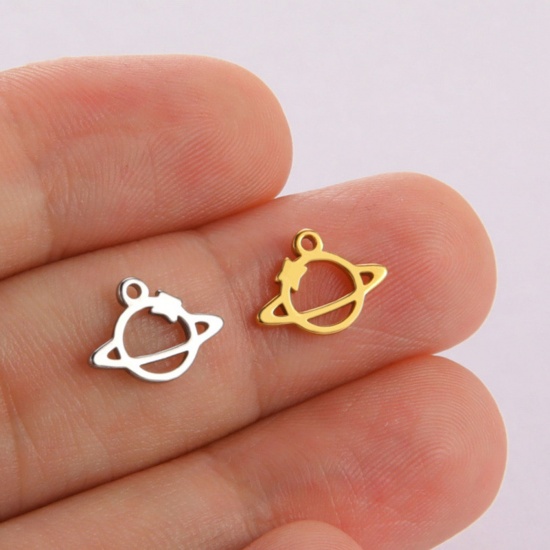 Imagen de 304 Acero Inoxidable Galaxia Colgantes Charms Multicolor Universo Planeta 5 Unidades