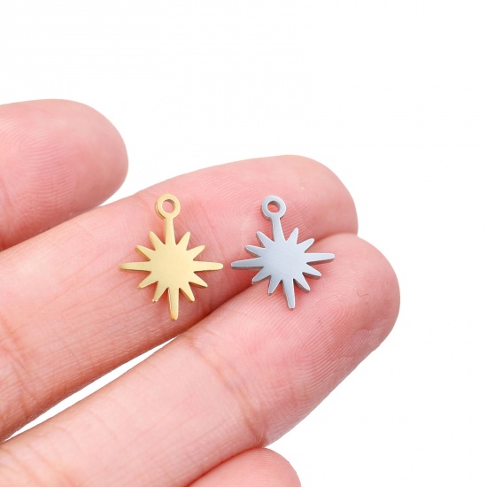 Picture of 304 Stainless Steel Galaxy Charms Star Multicolor