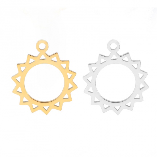Picture of 304 Stainless Steel Galaxy Charms Sun Multicolor