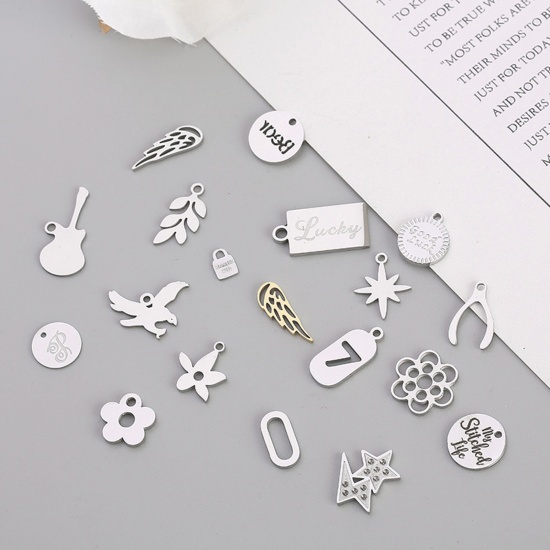Picture of Stainless Steel Charms Mixed Silver Tone