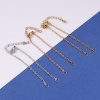 Image de Bracelets Semi-finis pour la Fabrication de Bijoux Faits à la Main en Acier Inoxydable Chaîne Maille Forçat Multicolore 14cm Long, 1 Pièce
