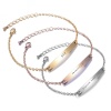 Image de Bracelets Semi-finis pour la Fabrication de Bijoux Faits à la Main en Acier Inoxydable Chaîne Maille Forçat Multicolore 14cm Long, 1 Pièce