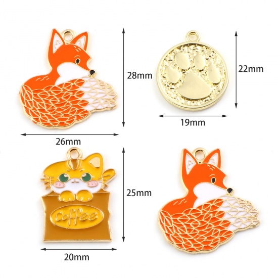 Picture of Zinc Based Alloy Pet Silhouette Charms Gold Plated