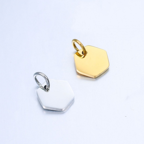 Picture of 304 Stainless Steel Geometry Series Charms Multicolor Geometric
