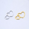 Image de Breloques en 304 Acier Inoxydable La Saint Valentin Cœur Multicolore 2 Pcs