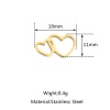 Image de Breloques en 304 Acier Inoxydable La Saint Valentin Cœur Multicolore 2 Pcs